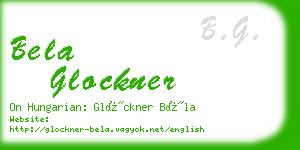 bela glockner business card